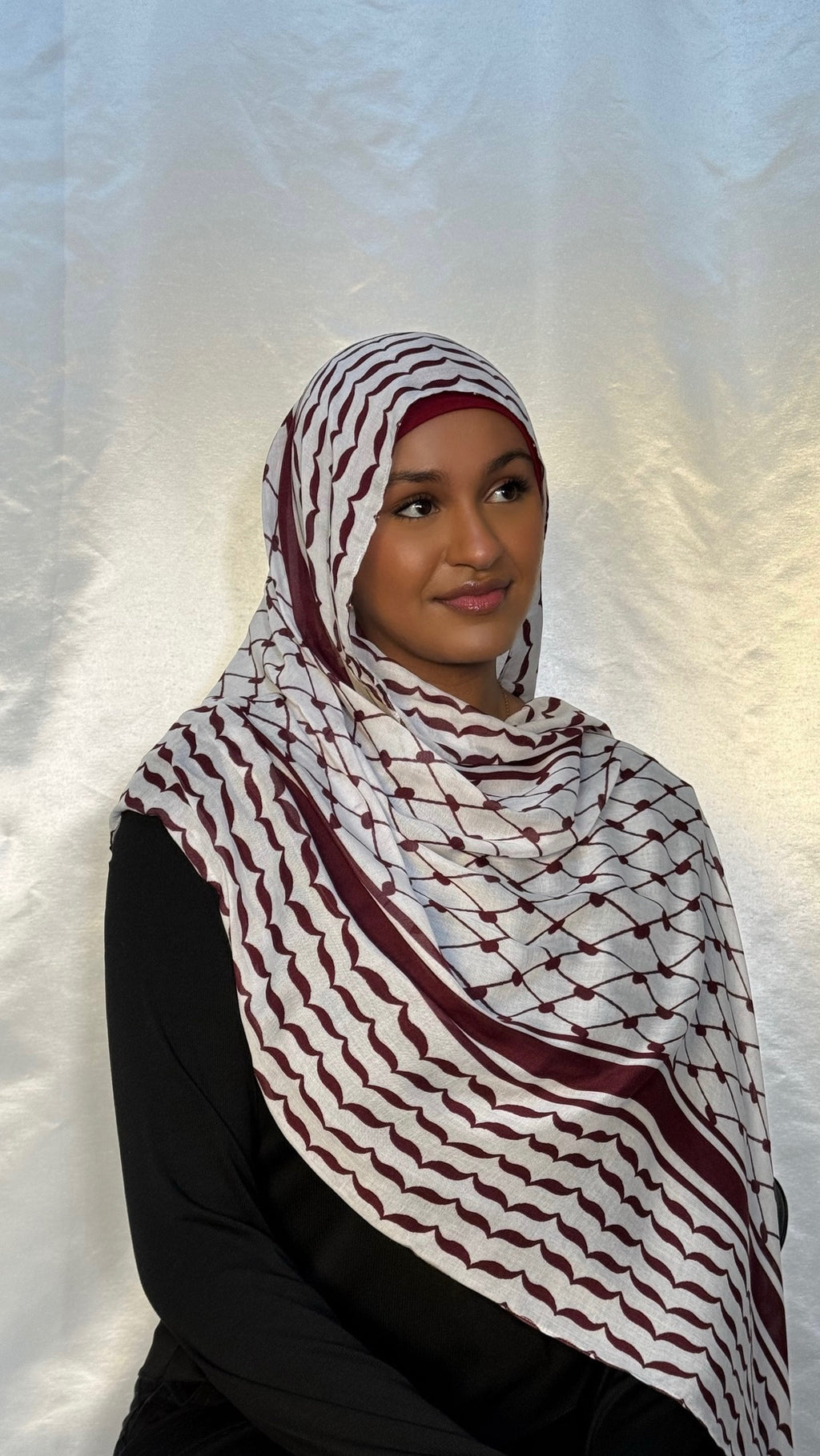 Burgundy Keffiyeh Modal