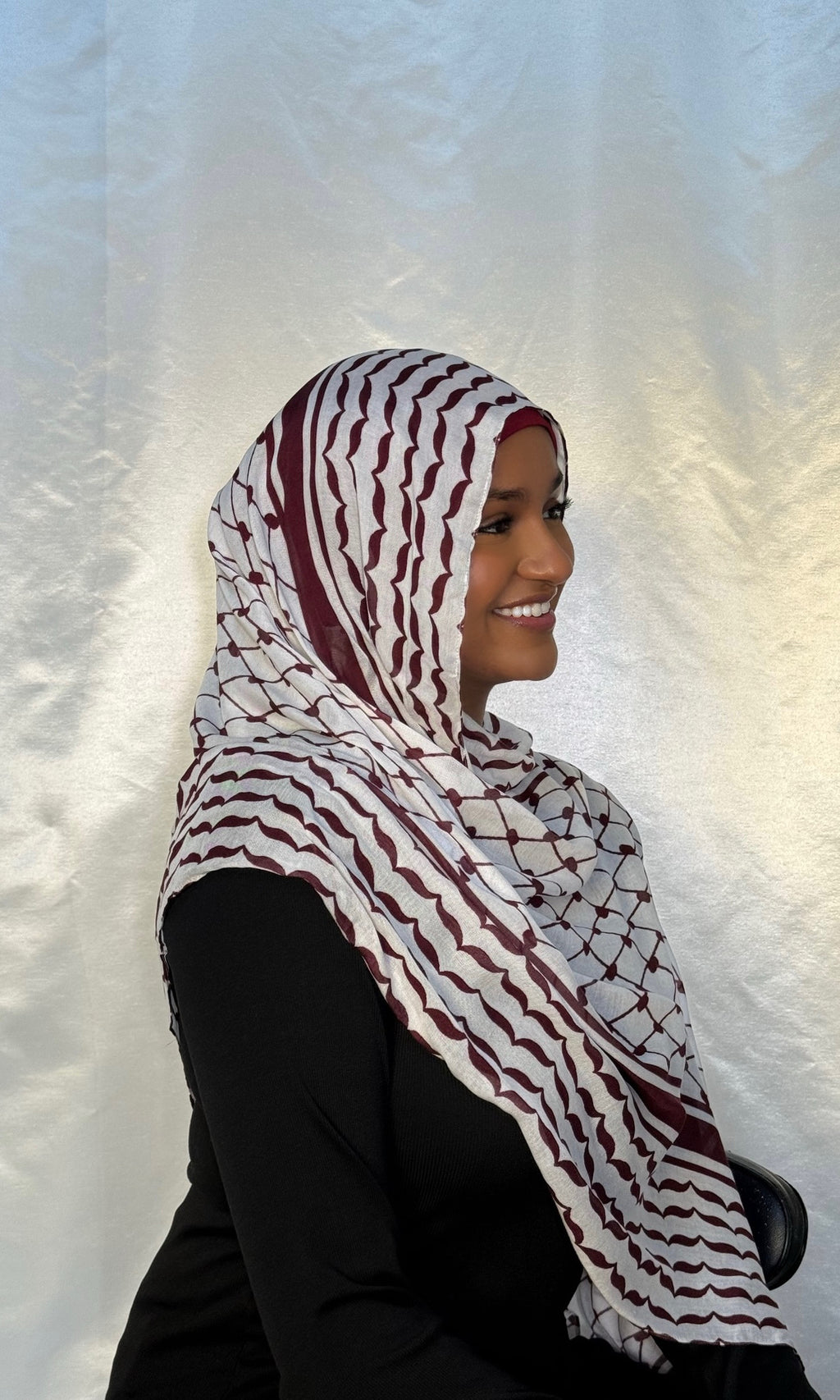 Burgundy Keffiyeh Modal