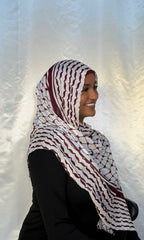 Burgundy Keffiyeh Modal