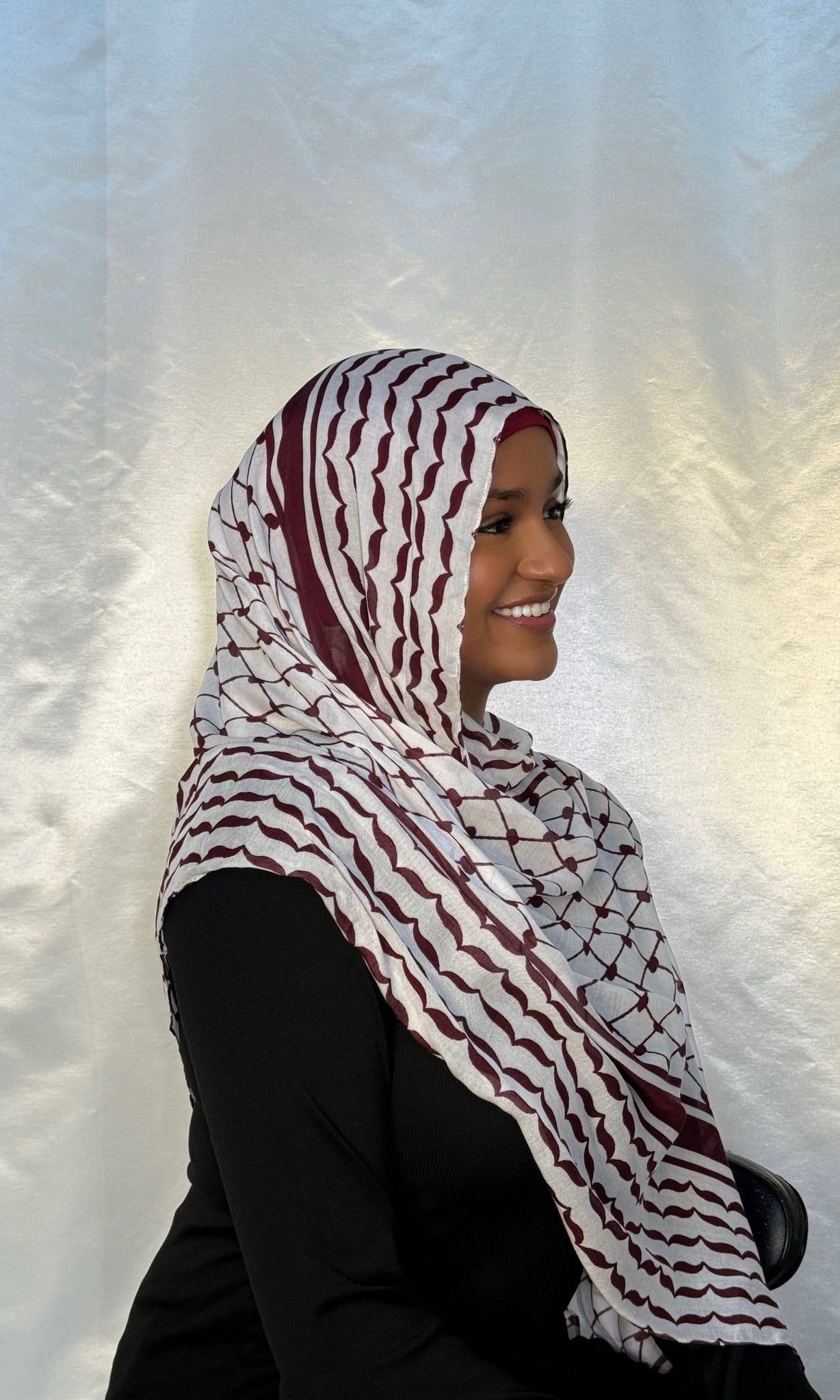 Burgundy Keffiyeh Modal