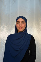 Navy Diamond Chiffon