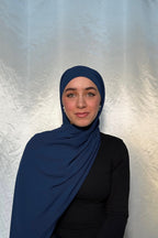 Navy Diamond Chiffon