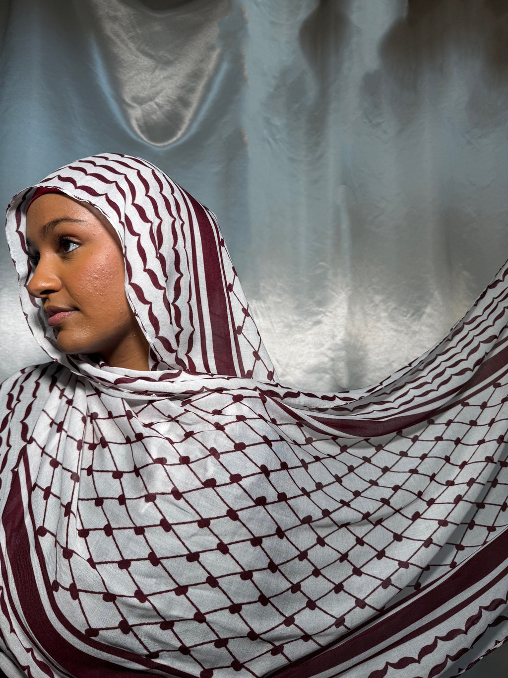 Burgundy Keffiyeh Modal