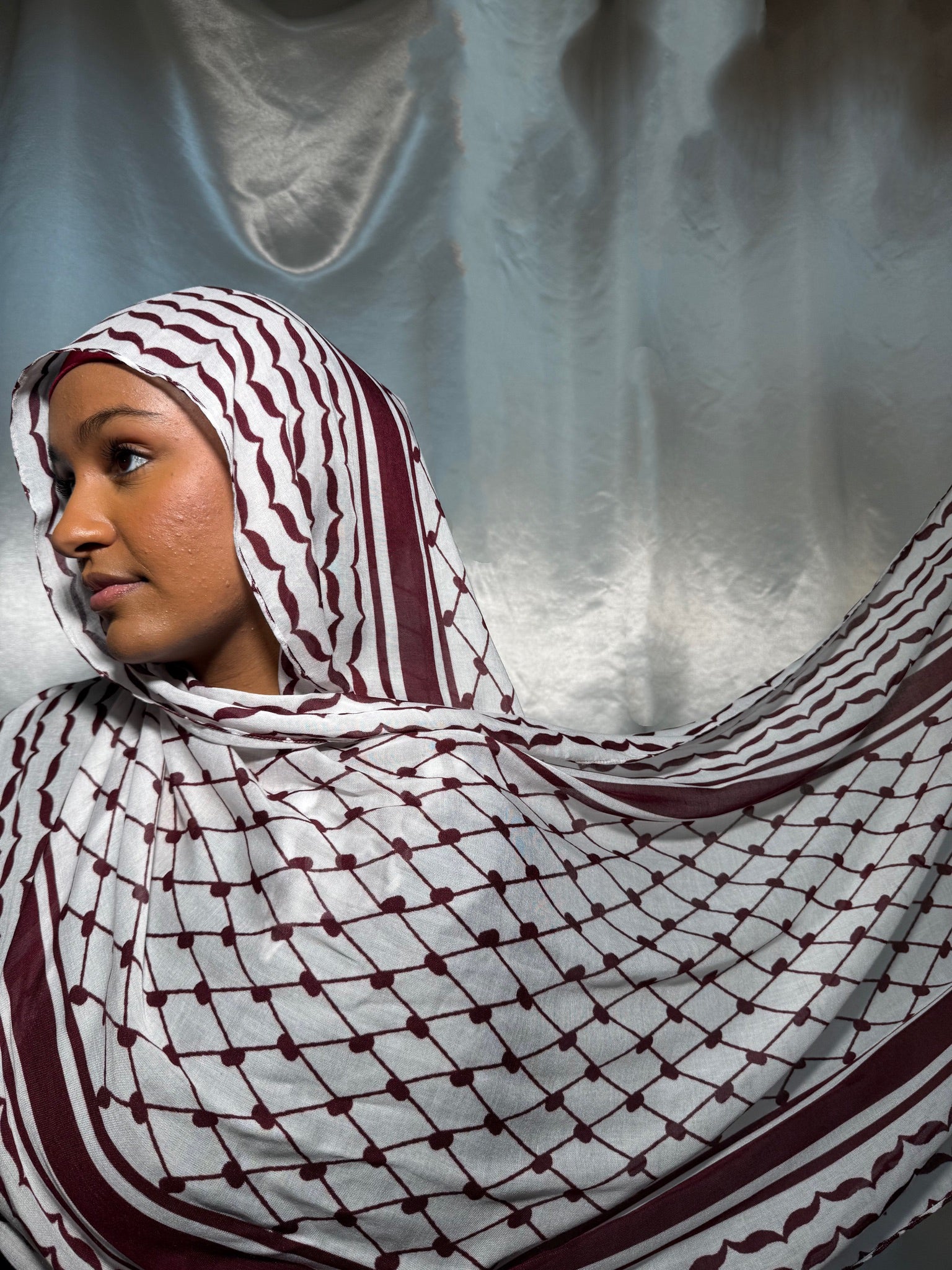 Burgundy Keffiyeh Modal