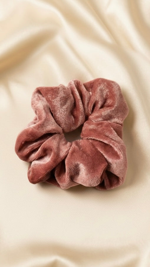 Dust Pink Velvet Scrunchie