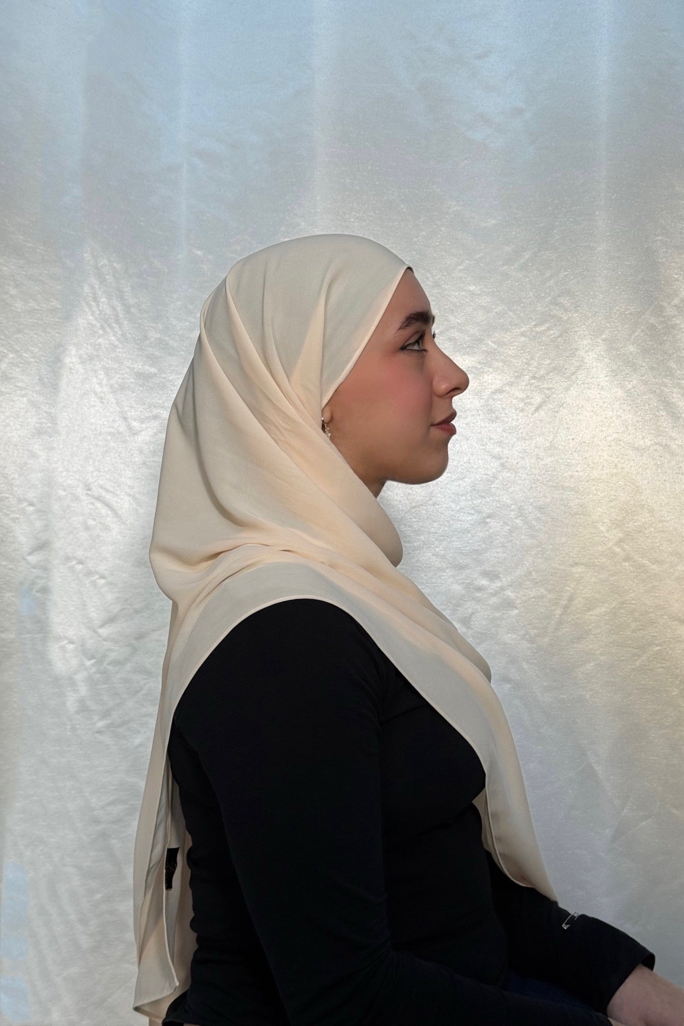 Beige Diamond Chiffon